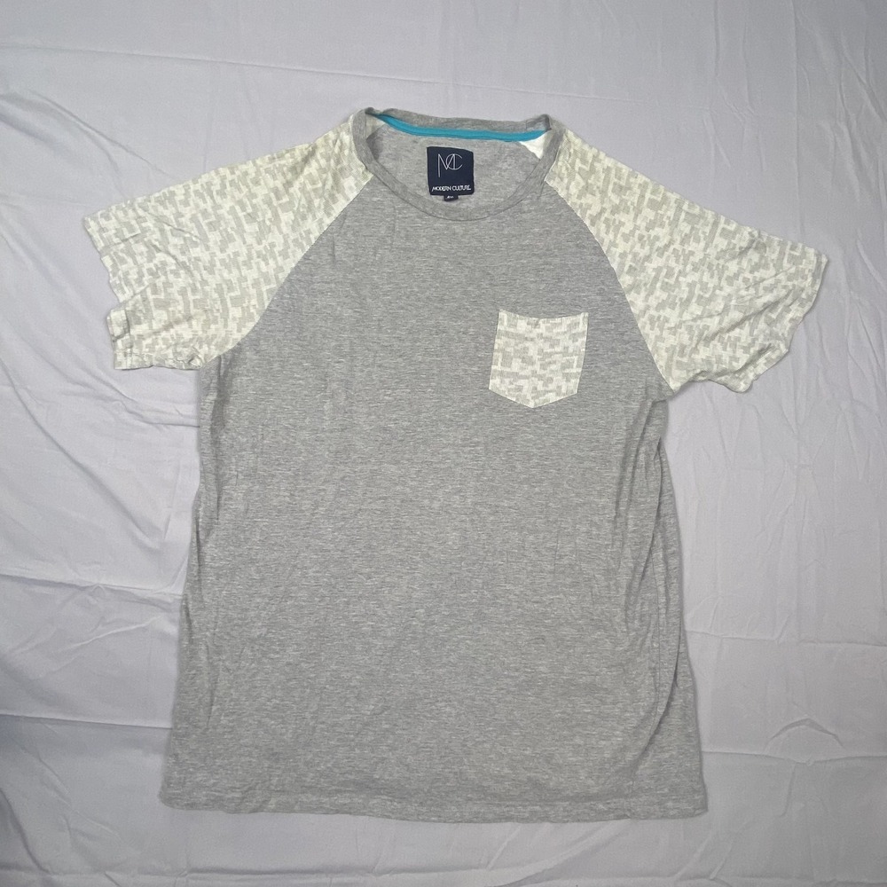 MC Modern Culture T Shirt Mens 4XL Heather Gray Printed‎ Raglan Sleeve Crew Neck